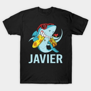 Funny Shark - Javier Name T-Shirt